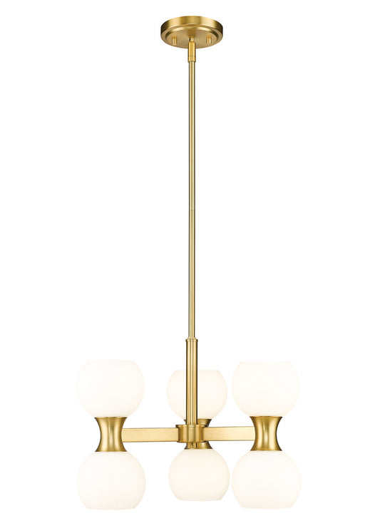 Z-Lite Artemis 6 Light Chandelier in Modern Gold 494-6MGLD