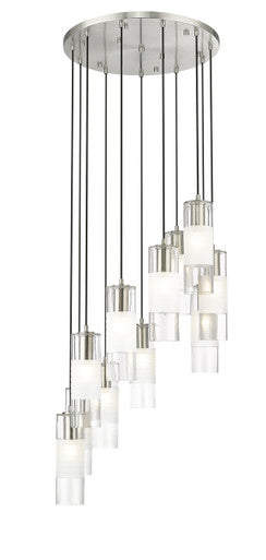 Z-Lite Alton 11 Light Chandelier in Brushed Nickel 824P-11R-BN