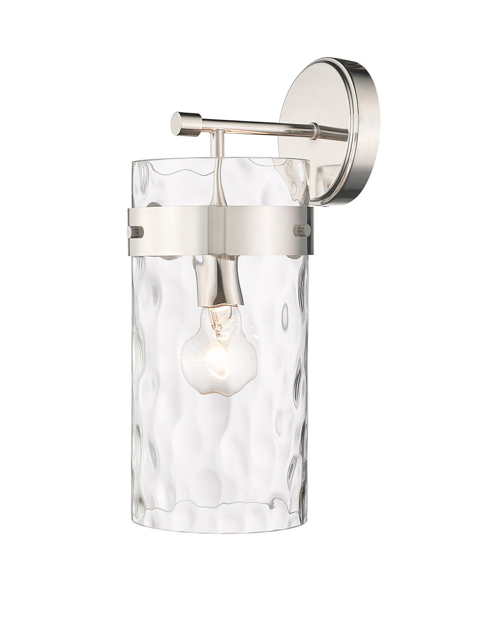 Z-Lite Fontaine 1 Light Wall Sconce in Polished Nickel 3035-1SL-PN