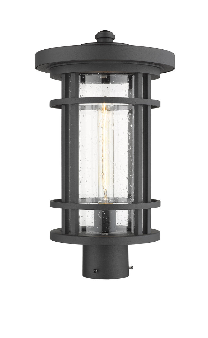 Z-Lite Jordan 1 Light Outdoor Post Mount Fixture in Black 570PHB-BK