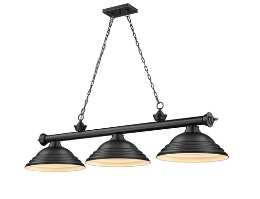 Z-Lite Cordon 3 Light Billiard in Matte Black 2306-3MB-SMB