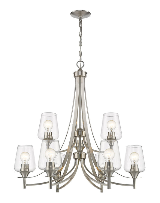 Z-Lite Joliet Chandelier in Brushed Nickel 473-9BN