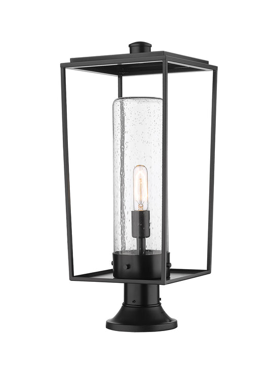 Z-Lite Sheridan 1 Light Outdoor Pier Mounted Fixture in Black 594PHBR-553PM-BK