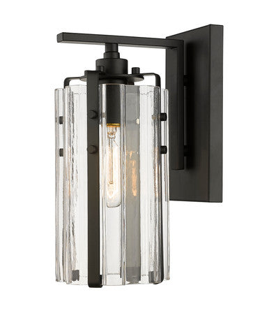 Z-Lite Alverton 1 Light Wall Sconce in Matte Black 3036-1S-MB