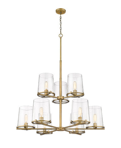 Z-Lite Callista 9 Light Chandelier in Rubbed Brass 3032-9RB