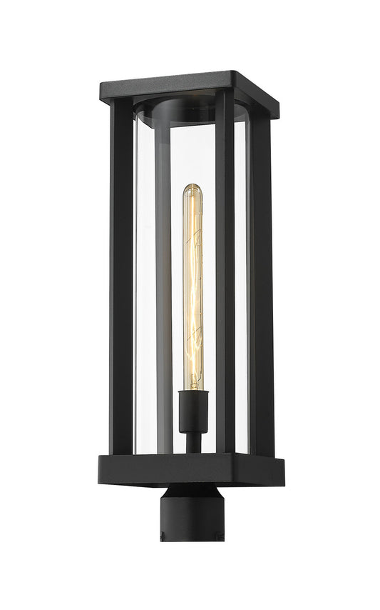 Z-Lite Glenwood 1 Light Outdoor Post Mount Fixture in Black 586PHBR-BK