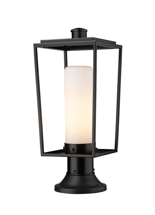 Z-Lite Sheridan 1 Light Outdoor Pier Mounted Fixture in Black 595PHMR-553PM-BK