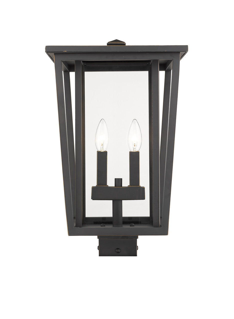 Z-Lite Seoul Outdoor Post Mount Fixture in Oil Rubbed Bronze 571PHBS-ORB