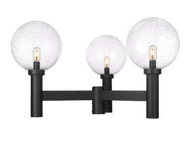 Z-Lite Laurent 3 Light Outdoor Post Mount Fixture in Black 599BP3-BK