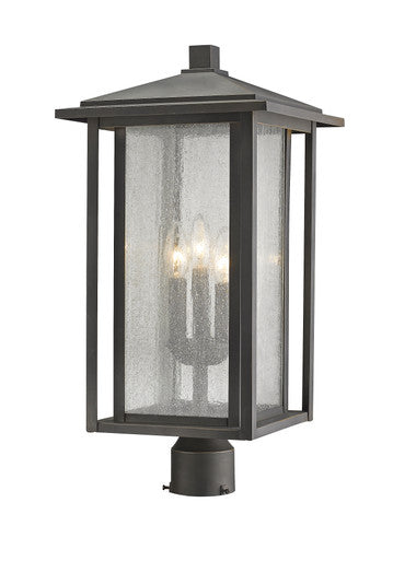 Z-Lite Aspen 3 Light Outdoor Post Mount Fixture in Oil Rubbed Bronze 554PHXLR-ORB