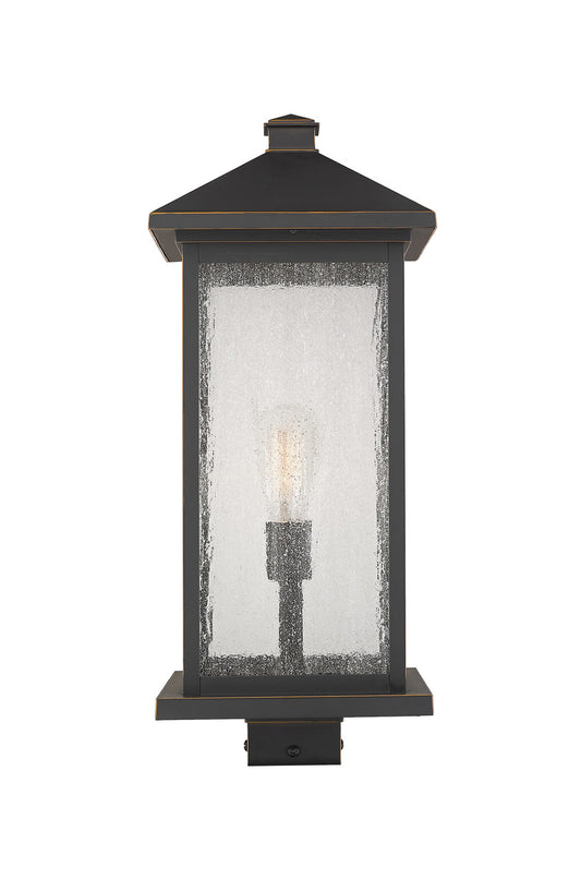 Z-Lite Portland 1 Light Outdoor Post Mount Fixture in Oil Rubbed Bronze 531PHBXLS-ORB