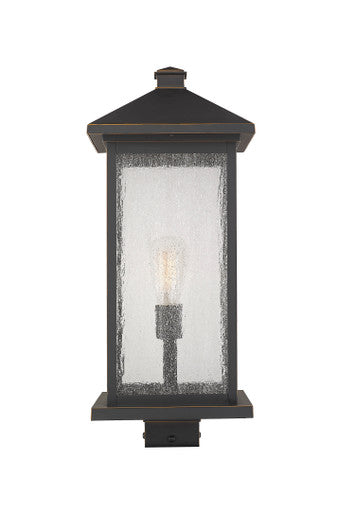 Z-Lite Portland 1 Light Outdoor Post Mount Fixture in Oil Rubbed Bronze 531PHBXLS-ORB