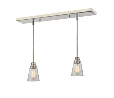 Z-Lite Annora 1 Light Linear Chandelier in Brushed Nickel 428MP-2BN