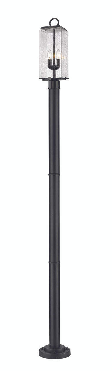 Z-Lite Sana Outdoor Post Mounted Fixture in Black 592PHMR-567P-BK