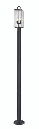 Z-Lite Sana 2 Light Outdoor Post Mounted Fixture in Black 592PHMR-567P-BK