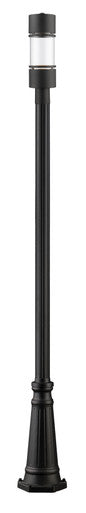 Z-Lite Luminata 1 Light Outdoor Post Mounted Fixture in Black 553PHB-519P-BK-LED