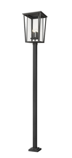 Z-Lite Seoul 4 Light Outdoor Post Mounted Fixture in Black 571PHXXLS-536P-BK