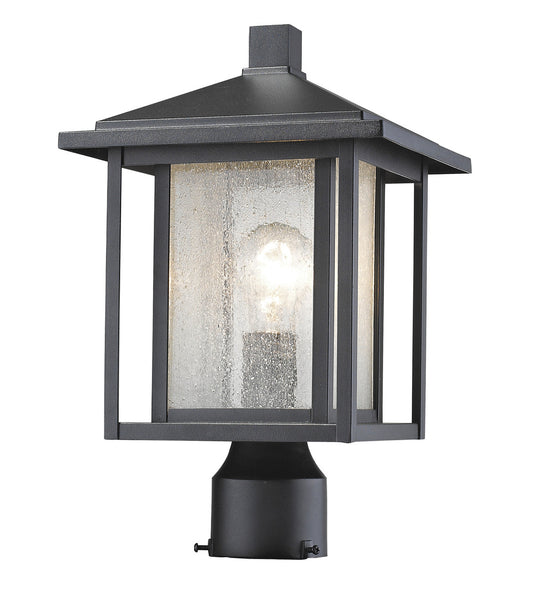 Z-Lite Aspen 1 Light Outdoor Post Mount Fixture in Black 554PHM-BK