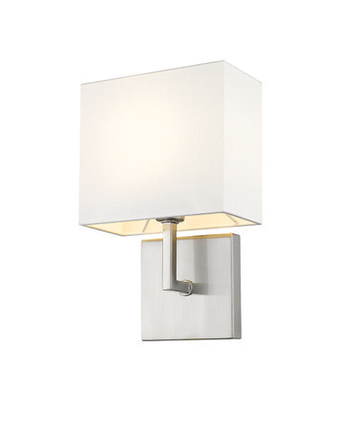 Z-Lite Saxon 1 Light Wall Sconce in Brushed Nickel 815-1S-BN