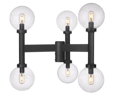 Z-Lite Laurent 6 Light Outdoor Post Mount Fixture in Black 599MP6-BK