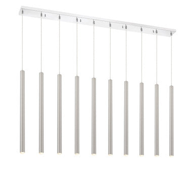 Z-Lite Forest 10 Light Linear Chandelier in Chrome 917MP24-BN-LED-10LCH