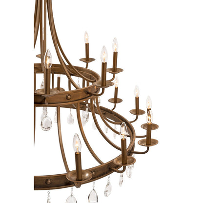 Acclaim Lighting Krista 24-Light Antique Gold Chandelier With Crystal Accents in Antique Gold IN11028AG