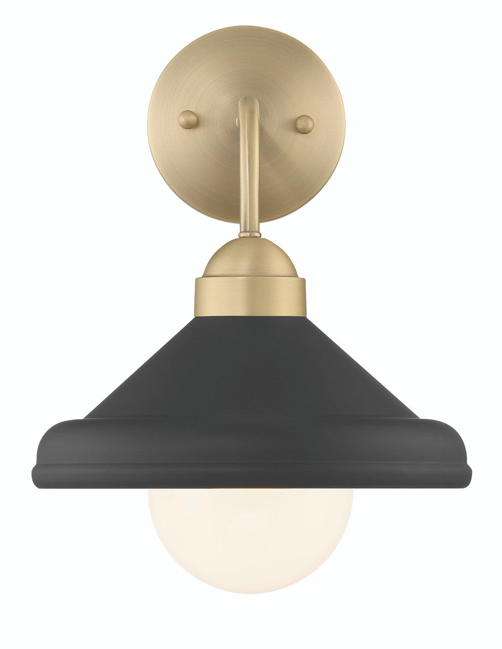 Lumanity Lighting Brooks Matte Black 10" Wall Sconce Barn Light with Bulb in Painted Matte Black, Gold Leaf, Satin Brass    L050-0008