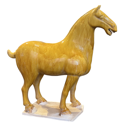 Currey & Co. 21.5" Tang Dynasty Large Persimmon Horse 1200-0779