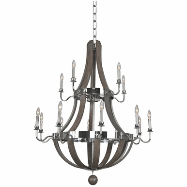 Kalco Sharlow (10+5) Light Chandelier 300485CH