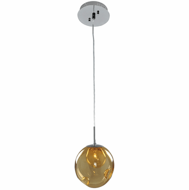 Kalco Meteor 1 Light Mini Pendant 309510CH/AMBER