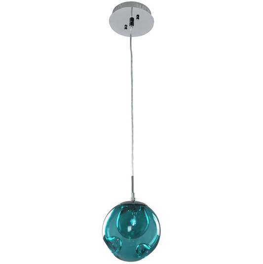 Kalco Meteor 1 Light Mini Pendant 309510CH/AQUA