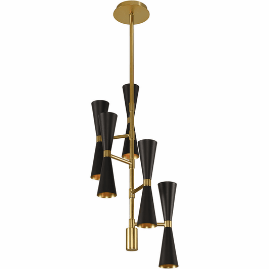 Kalco Milo 10 Light Foyer Chandelier 310472BVB