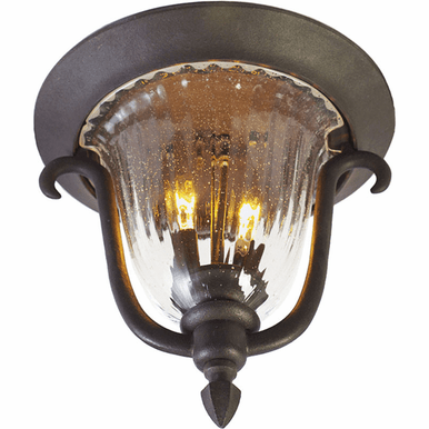 Kalco Santa Barbara Outdoor 2 Light Flush Mount 9017BB