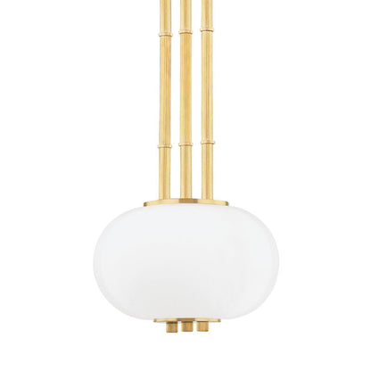 Hudson Valley Lighting Palisade Pendant in Aged Brass KBS1356701A-AGB