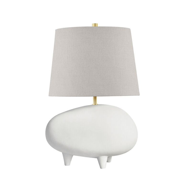 Hudson Valley Lighting Tiptoe Table Lamp in Aged Brass/Matte White KBS1423201A-AGB/MW