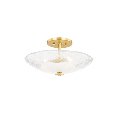 Hudson Valley Lighting Lago Semi Flush in Aged Brass KBS1742503S-AGB