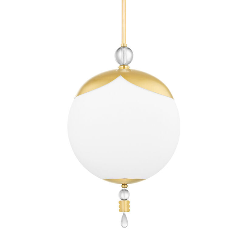 Hudson Valley Lighting Perla Pendant in Aged Brass KBS1748701L-AGB