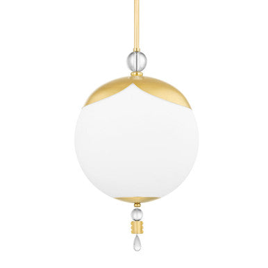 Hudson Valley Lighting Perla Pendant in Aged Brass KBS1748701L-AGB