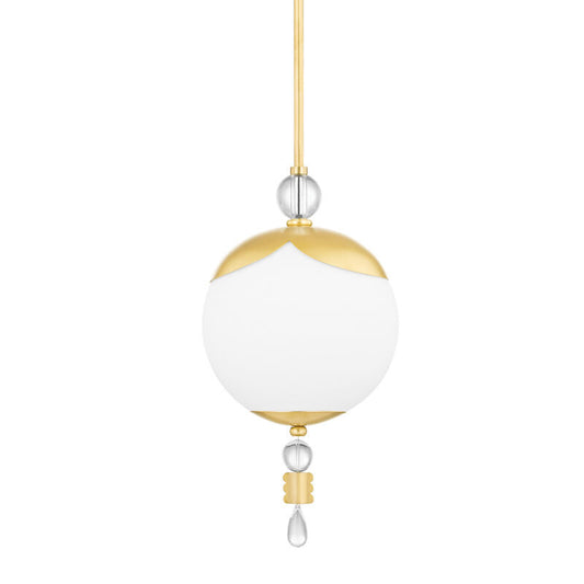 Hudson Valley Lighting Perla Pendant in Aged Brass KBS1748701S-AGB