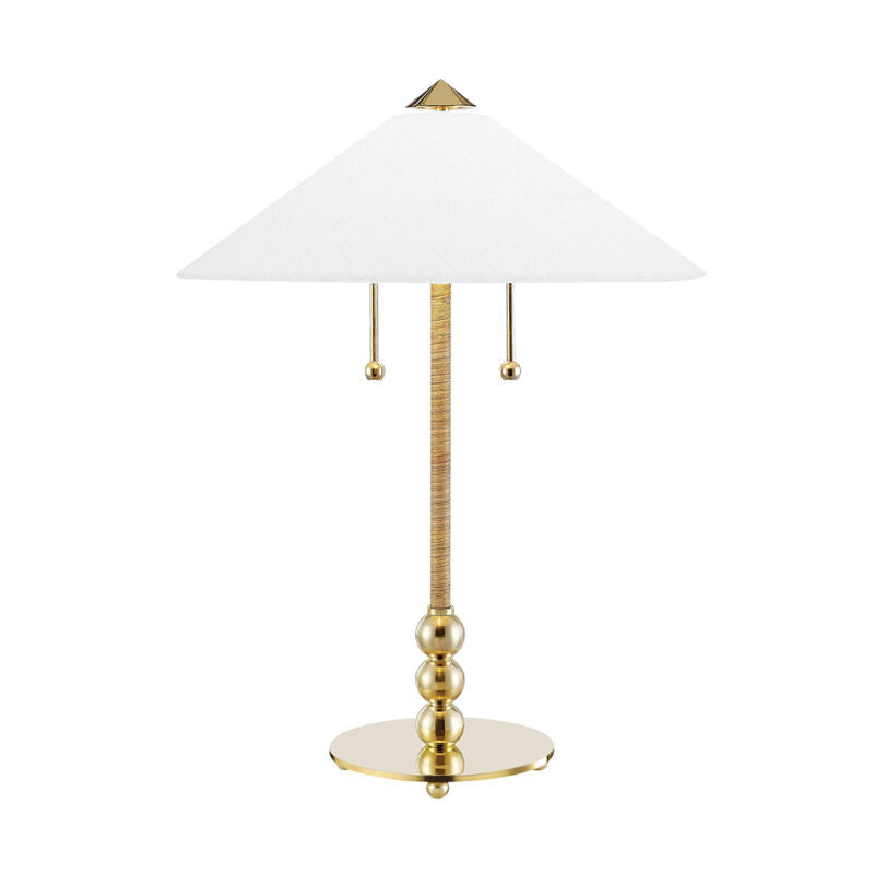 Hudson Valley Lighting Flare Table Lamp in Aged Brass L1395-AGB