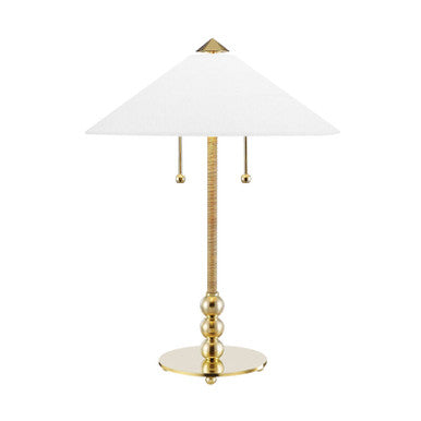 Hudson Valley Lighting Flare Table Lamp in Aged Brass L1395-AGB