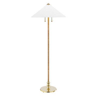 Hudson Valley Lighting Flare Floor Lamp in Aged Brass L1399-AGB