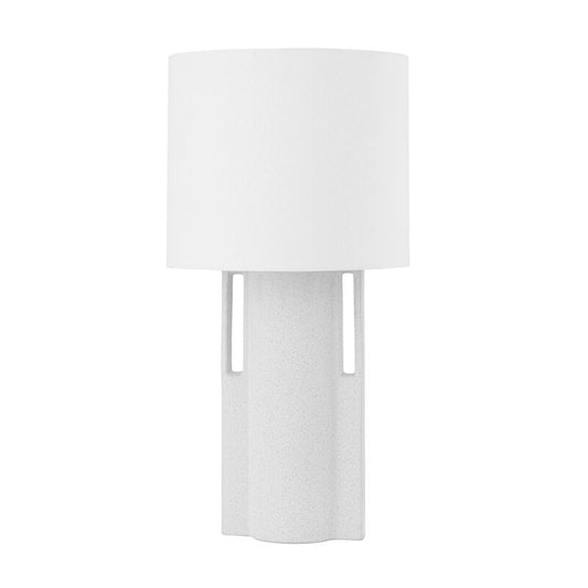 Hudson Valley Lighting Sydney Table Lamp in AGED BRASS/CERAMIC MATTE WHITE SPECK L1690-AGB/CWK