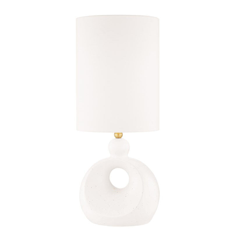 Hudson Valley Lighting Penonic Table Lamp in AGED BRASS/WHITE CERAMIC L1850-AGB/CWS