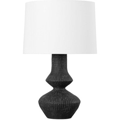 Hudson Valley Lighting Ancram Table Lamp in Vintage Gold Leaf/ Ceramic Totem Black L7528-VGL/CTK