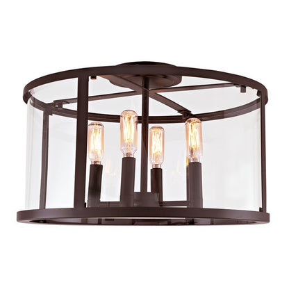 JVI Designs Bryant Four Light Semi-Flush Ceiling Light in Oil Rubbed Bronze 3061-08