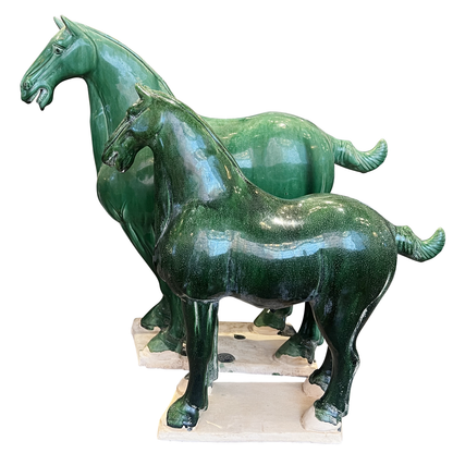 Currey & Co. Tang Dynasty Large Green Horse 1200-0783