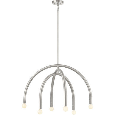 Meridian Lite Trends 6-Light Chandelier in Brushed Nickel M100115BN