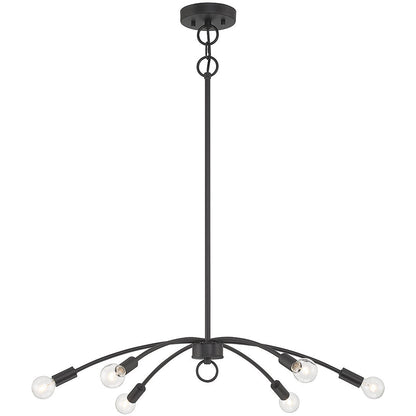 Meridian Lite Trends 6-Light Chandelier in Matte Black M100116MBK