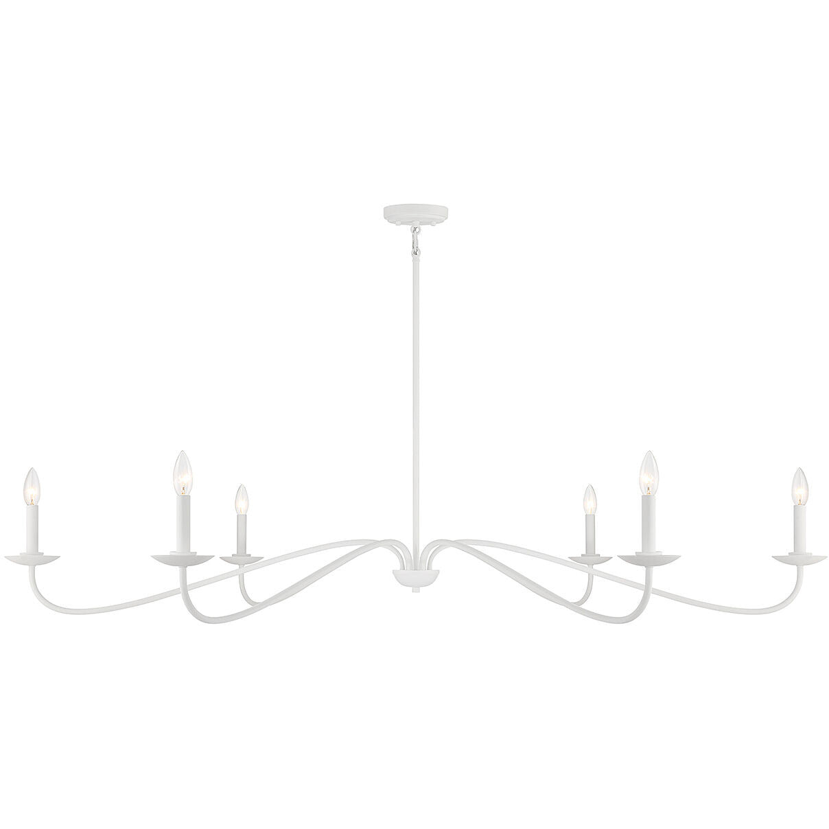 Meridian Lite Trends 6-Light Chandelier in Bisque White M100119BQW